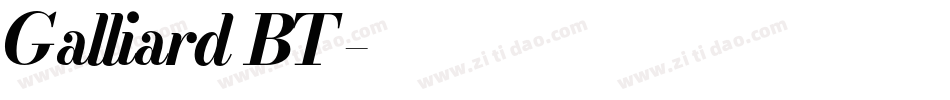 Galliard BT字体转换